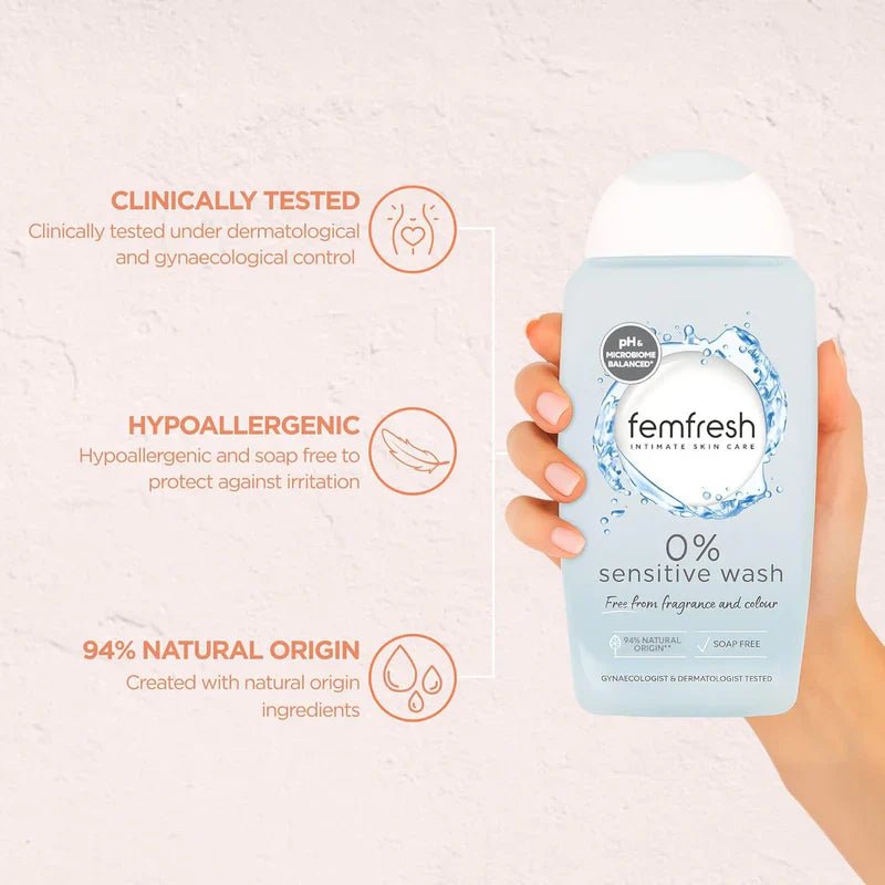 Femfresh – 0% Sensitive Intimate Wash - Mifha's Beauty